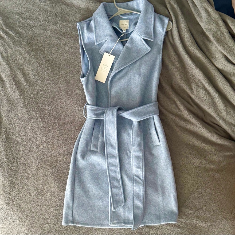 Sleeveless Wool-Like Coat